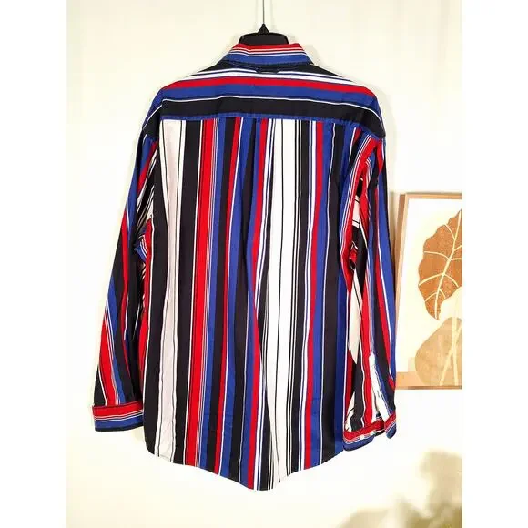 Tommy Hilfiger Men's Button-Up Long-Sleeved Shirt Size Large - Picture 4 of 6